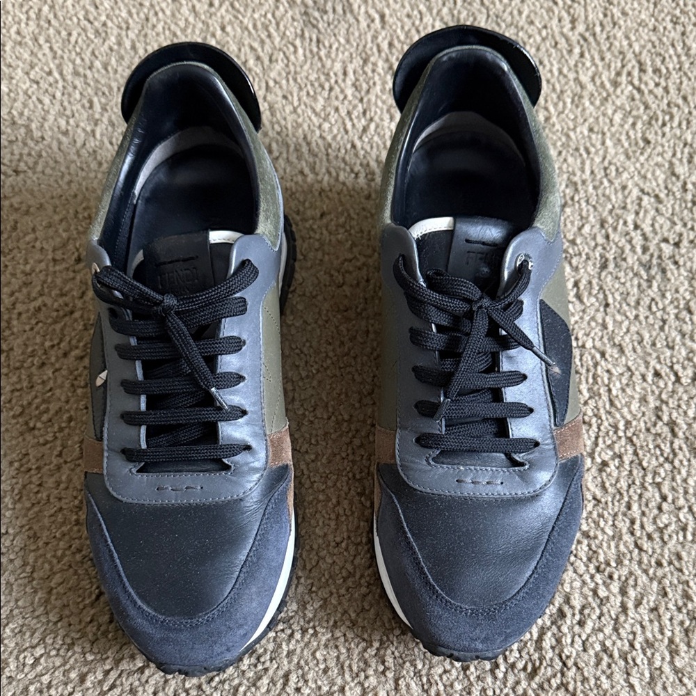 Fendi Men's Black and Gray Sneakers
